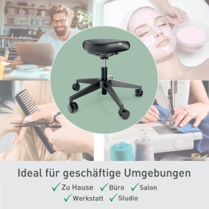 Scaun ergonomic Leitz Ergo 65780095 inaltime reglabila 46-59 cm cu roti negru - Img 6