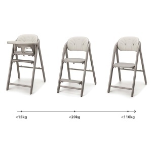 Scaun inalt Kinderkraft TINO 3 in 1, Bej, Ajustabil, Usor de Curatat - Img 4