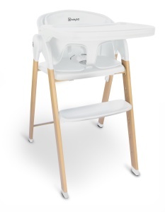 Scaun inalt pentru copii babyGO Levels, alb, design scandinav, 6 luni - 110 kg - Img 5