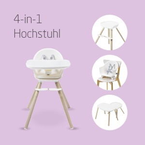 Scaun inalt pentru copii Maxi-Cosi Moa 4 in 1 care creste odata cu copilul, 6 luni-7 ani, 0-25 kg, scaun inalt reglabil pentru copii, transformabil intr-un scaun inaltator, un scaun si o masuta cu scaun, Beyond White - Img 2