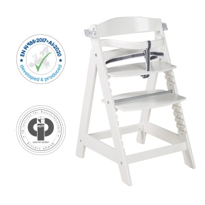 Scaun inalt pentru copii roba Sit Up Click Fun, alb, din lemn, cu suport detasabil - Img 4