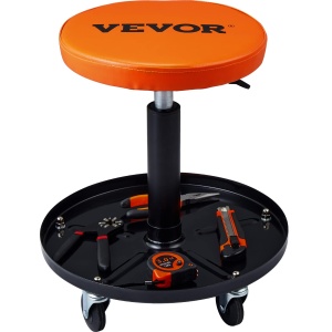 Scaun mecanic VEVOR ajustabil 1134 kg negru-portocaliu cu suport pentru unelte