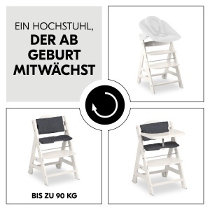 Scaun multifunctional Hauck Beta White lemn de fag ajustabil pana la 90 kg - Img 2