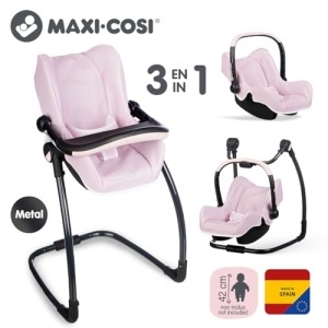 Scaun multifunctional pentru papusi Smoby Maxi-Cosi 3-in-1 transformabil pentru copii 3 - Img 2