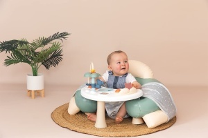 Scaun pentru bebelusi Smoby Little Smoby cu masa de activitati, pe baza de aer, 66 x 70 x 46 cm - Img 4