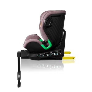 Scaun pentru copil pivotant LIONELO HARMONY I-SIZE 360deg pentru copii de la 40-150 cm, montare cu ISOFIX + stabilizare picior, reglare tetiera si spatar, insertie de reducere Dri-Seat - Img 4