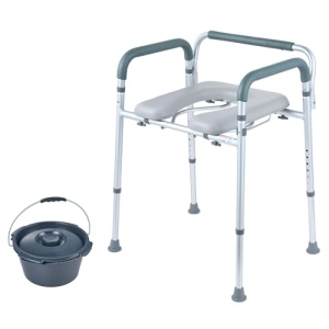 Scaun toaleta VEVOR FBL730211 Reglabil 7 trepte Capacitate 158 kg Eimer 58 L - Img 10