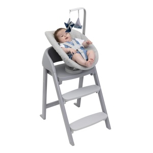 Scaun Wippe Crescendo Chicco, 2 pozitii de inclinare, Bio-bumbac, gri - Img 5