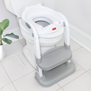Scaunel WC copii 2 in 1 Fisher-Price 571421, gri-alb, pliabil