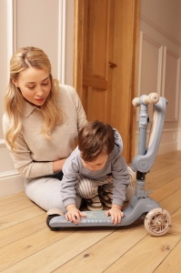 Scooter 2-in-1 MoMi Debe pentru copii, cu scaun, 2 inaltimi ajustabile, 3 roti LED - Img 10