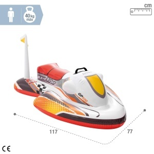 Scooter de apa Intex 57520NP, Vinyl, 117x77 cm, Multicolor - Img 4