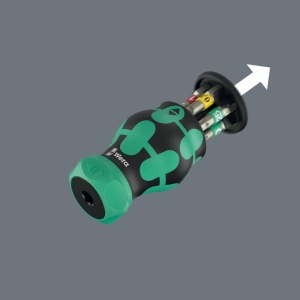 Scula manuala Wera Kraftform Kompakt Stubby RA 1, 6 piese, cu ratchet si bituri - Img 6