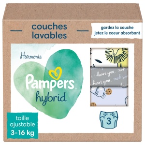 Scutece reutilizabile Pampers Harmony Hybrid, 3-16 kg, 1 bucata