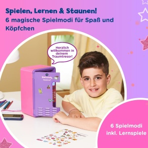 Seif pentru copii VTech Kidisecrets Traumtresor cu 3 compartimente, LCD si 6 jocuri - Img 5