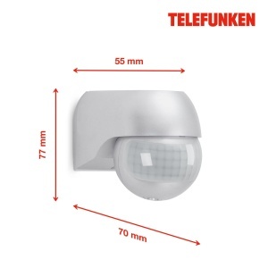 Senzor de miscare exterior TELEFUNKEN, IP44, 12m, 180, argintiu - Img 6