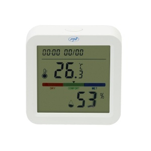 Senzor de temperatura si umiditate PNI SafeHome PT252, WLAN, aplicatie smart, 80C - Img 1