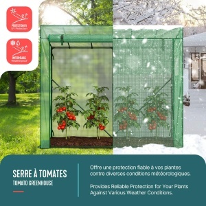 Serra VOUNOT 200x77x170 cm, cu Acoperire PE 135gm, Verde - Img 2
