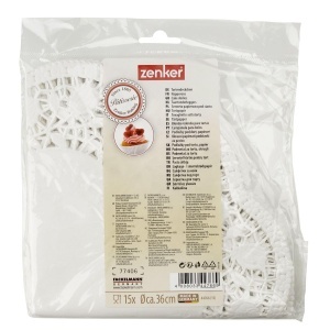 Servetele de Tort Zenker, 15 buc, 35 cm, alb - Img 5
