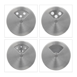 Set 12 Borcane pentru Condimente Relaxdays, 90 ml, NegruSilver, cu Capacitate de 3 Tipuri de Streu - Img 6