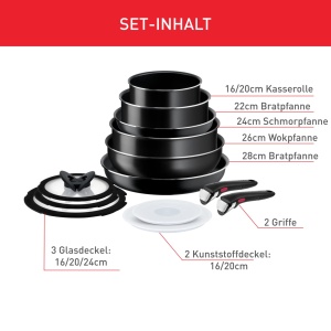 Set 13 Piese Tefal Ingenio Easy On, Tavi si Oale cu Maner Detasabil, Antiaderente - Img 3