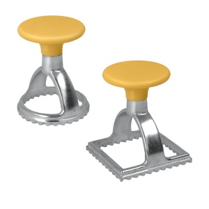 Set 2 forme ravioli Metaltex 252326080 rotund si patrat aluminiu