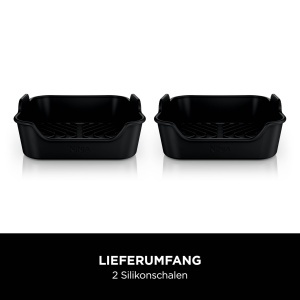 Set 2 Silikonschale pentru Friteuza cu Aer Cald Ninja SL300, Hitzebestendig 240C, Negru - Img 3
