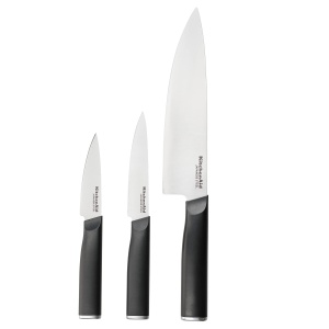 Set 3 cutite KitchenAid Classic Japoneze cu maner ergonomic si huse de protectie