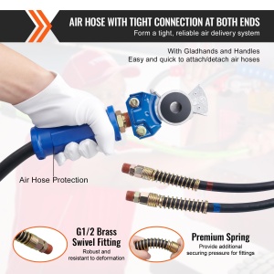Set 3-in-1 VEVOR 12FT Sistem Aer si Electric pentru Camioane Compatibil SAE-J560 7 Fire de Cupru - Img 3