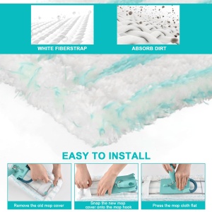 Set 3 Piese Wischbezuge Leifheit Profi XL, Microfibre, Compatibilitate Extinsa - Img 4