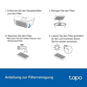 Set 4 Filtre HEPA Tapo RV50 Pro Omni, Lavabile, Usor de Instalatat - Img 3