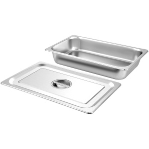 Set 4 recipiente VEVOR Gastronorm din inox cu capac 13L antiaderente pentru catering si bufet - Img 8