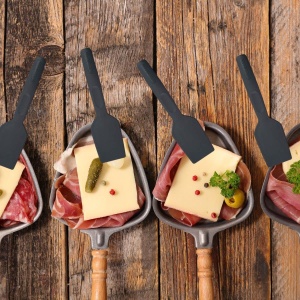 Set 4 spatule mini Fackelmann 25286 pentru Raclette plastic negru 16 cm - Img 2
