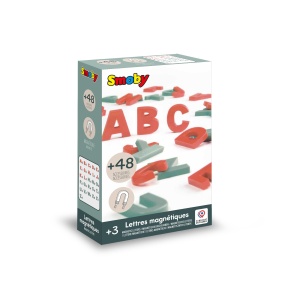Set 48 Litere Magnetice Smoby - Litere Mari, 24 Rosii si 24 Turquoise, pentru Copii - Img 2