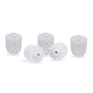 Set 5 Bucati Capete Perie WC Relaxdays, Alb, 7cm Diametru, 12mm Filet - Img 1