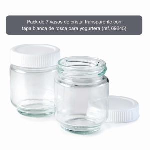 Set 7 Pahare Lacor 69244 Transparent cu Capac Filetat BPA-Free 190 ml - Img 4
