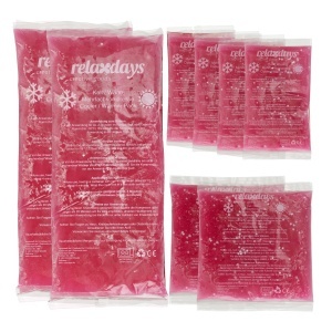 Set 8 Comprese Gel Relaxdays, 3 Dimensiuni, Reutilizabile, Roz - Img 7