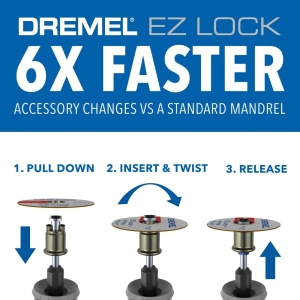 Set accesorii pentru slefuire si polishare Dremel EZ726-01, 8 piese, sistem EZ Lock - Img 4