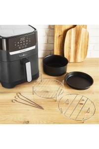 Set accesorii Tefal Easy Fry XL XA1120 4 piese antiaderent otel inoxidabil gri - Img 7