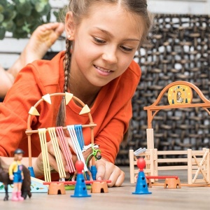 Set Agilitate pentru Ponei Schleich Farm World 48 Piese cu Figurina - Img 2