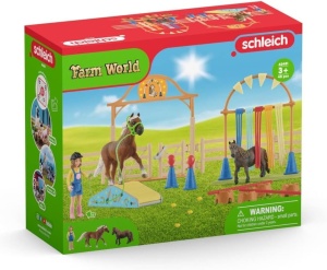 Set Agilitate pentru Ponei Schleich Farm World 48 Piese cu Figurina - Img 12