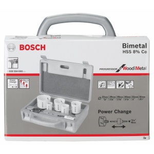Set burghie pentru lemn si metal Bosch Professional, 9 piese, diametru 22-64 mm, accesorii incluse - Img 2
