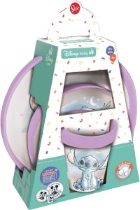 Set cadou 3 piese Disney Stitch - Antiderapant, silicon alimentar, design colorat