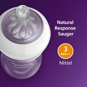 Set cadou Philips AVENT Natural Response pentru bebelusi 4 biberoane Natural Response 260 ml cu tetine T3 de la 1 luna SCY90361 - Img 8