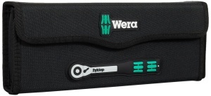 Set chei cu clichet Wera 8006 SC 1, 12, 13 piese, negru-verde - Img 2