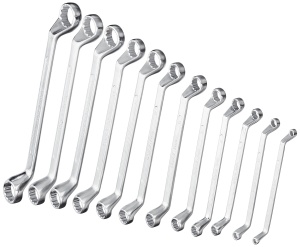 Set chei inelare Bruder Mannesmann M 140-12 6-32 mm otel crom-vanadiu 12 piese - Img 2