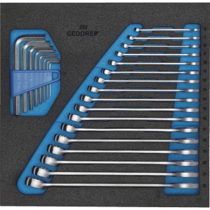 Set Chei Ring-Maul GEDORE 1500 CT2-7, Modul Verificare, 24, Culoare Negru-Albastru