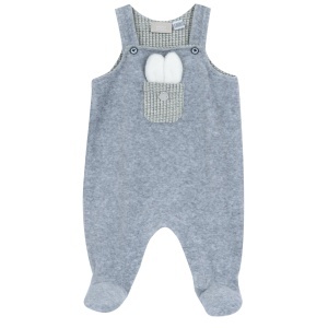 Set Chicco pentru copii - Tricou si Latzhose din bumbac, cu urechi de iepure 3D - Img 4