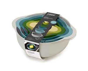 Set compact de pregatire a alimentelor Joseph Joseph Duo din 6 piese cu boluri, cani de masurare si strecuratoare, multicolor - Img 4