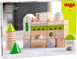 Set constructie HABA 305456 28 piese lemn forme si culori diverse pentru copii 18 luni - Img 6