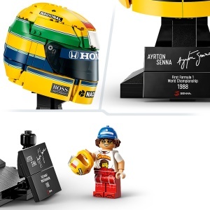 Set Constructie LEGO Ayrton Senna Helm 43024, 931 piese, galben cu detalii verzi - Img 4